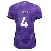 Camisa de time de futebol Liverpool Virgil van Dijk #4 Replicas 3º Equipamento Feminina 2023-24 Manga Curta